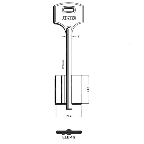 Key Blank ELB-1G