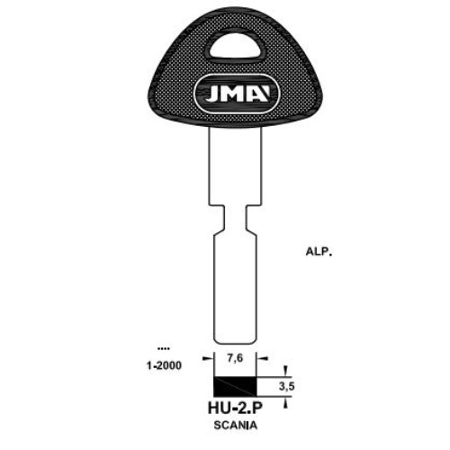 Key blank HU-2P
