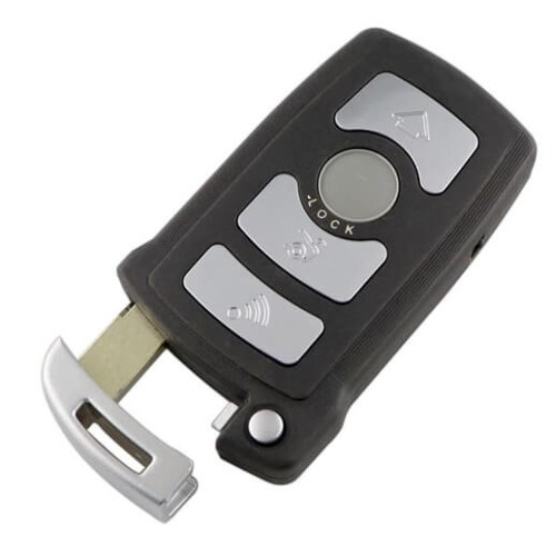 Key shell with replaceable battery, fits BMW 7 series