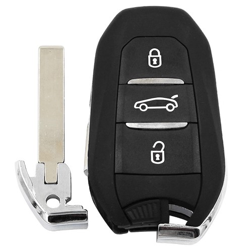 Peugeot smart key shell with HU-HCAP blade