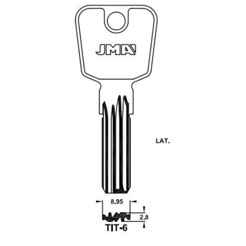 Key Blank TIT-6