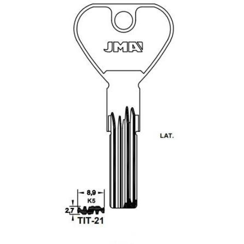 Key blank TIT-21