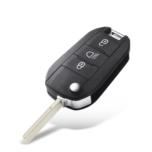 Peugeot 3 button open key with HU-HCAP blade
