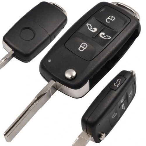 5 button flip remote key, fits VW