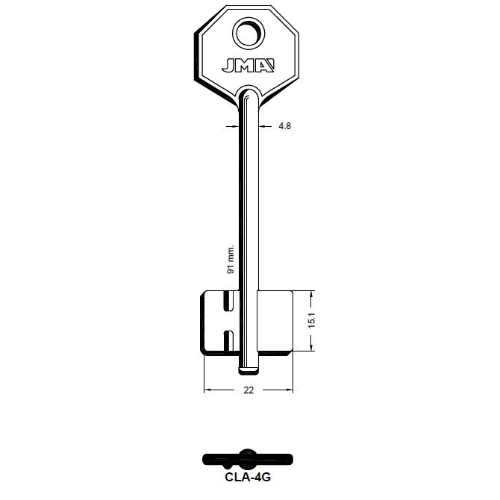 Key blank CLA-4G