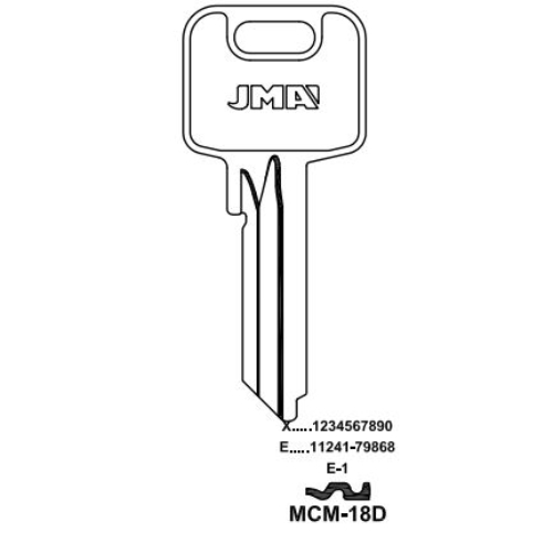 Key blank MCM-18D