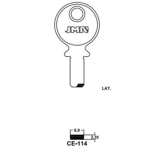 Key Blank CE-114
