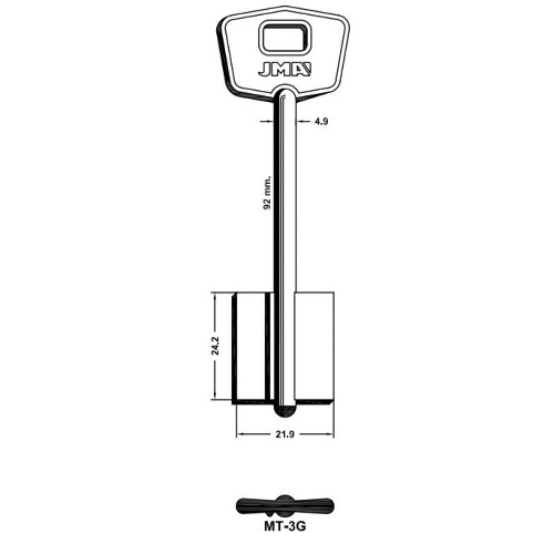 Key blank MT-3G