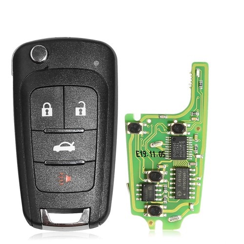 Xhorse XNBU01EN for VVDI key tool, remote key 3+1 buttons GM style with super transponder