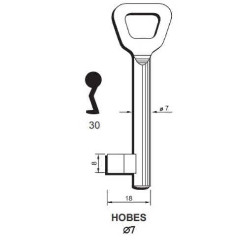 Key Blank HOBES No30