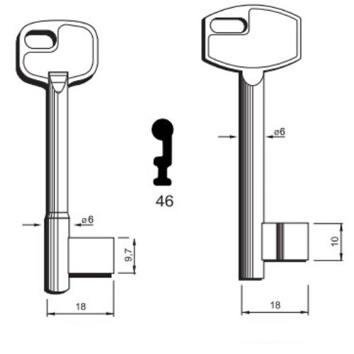 Key Blank TYP N 46