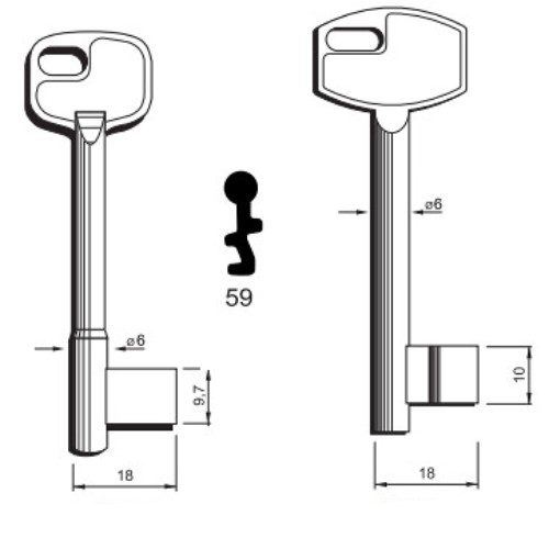 Key Blank TYP N 59