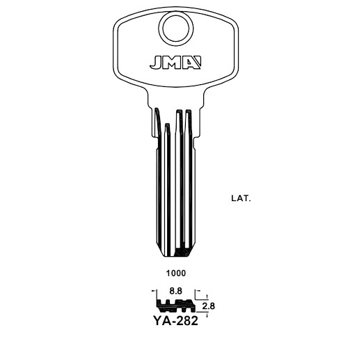 Key Blank YA-282 YALE