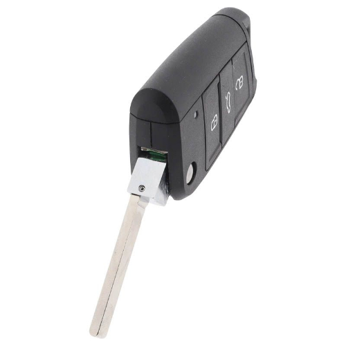 3 button remote key shell with HU162T blade, fits VW MQB - Image 2