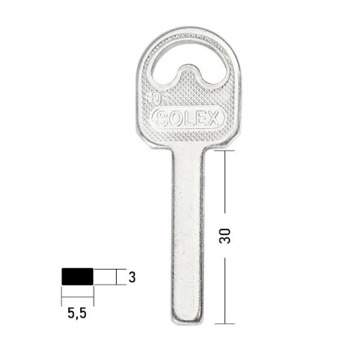 Key Blank  SOLEX    29х5,4х3мм