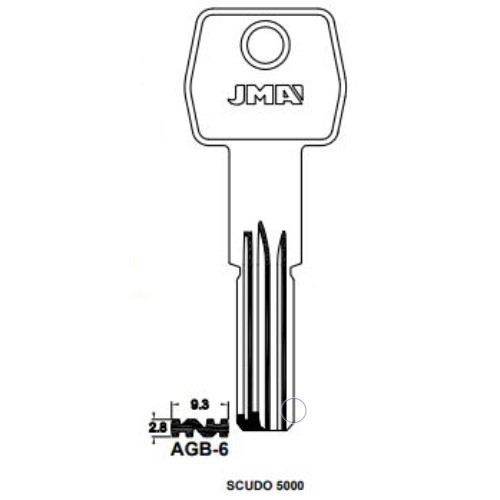 Key Blank AGB-6
