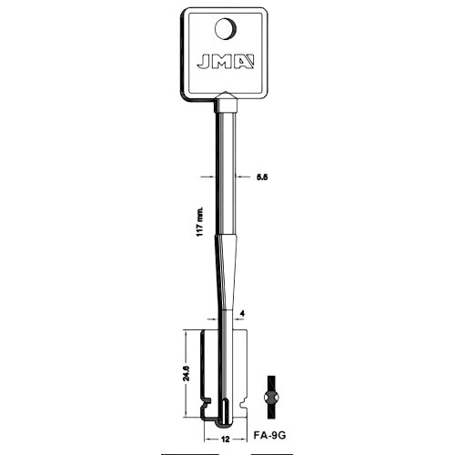 Key Blank FA-9G