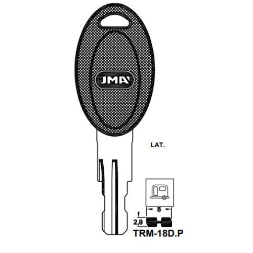 Key blank TRM-18DP