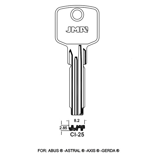 Key Blank CI-25