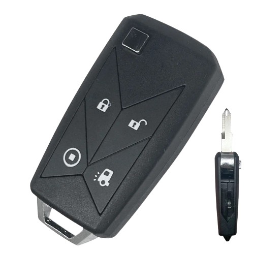 4 button truck key shell, fits Renault