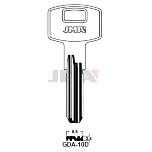 Key blank GDA-10D