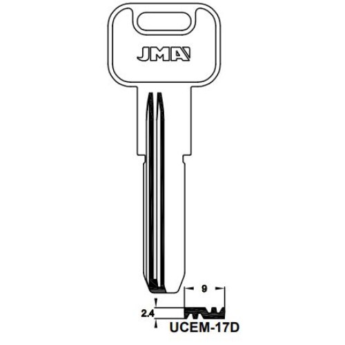 Key Blank UCEM- 17D