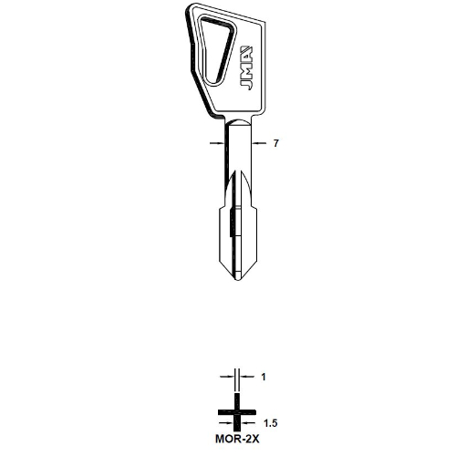 Key Blank MOR-2X
